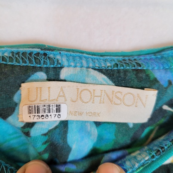 Ulla Johnson Womens Gabriella Floral Tropical Midi Skirt Size 12 Blue Hawaiian - Picture 3 of 8